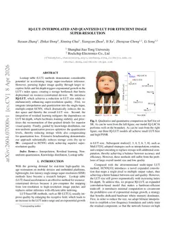 IQ-LUT: interpolated and quantized LUT for efficient image super-resolution
