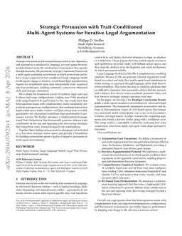 Strategic Persuasion with Trait-Conditioned Multi-Agent Systems for Iterative Legal Argumentation