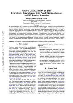 Yale-DM-Lab at ArchEHR-QA 2026: Deterministic Grounding and Multi-Pass Evidence Alignment for EHR Question Answering