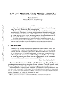 How Does Machine Learning Manage Complexity?