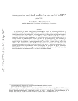 A comparative analysis of machine learning models in SHAP analysis