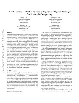 Flow Learners for PDEs: Toward a Physics-to-Physics Paradigm for Scientific Computing