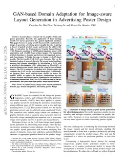 GAN-based Domain Adaptation for Image-aware Layout Generation in Advertising Poster Design