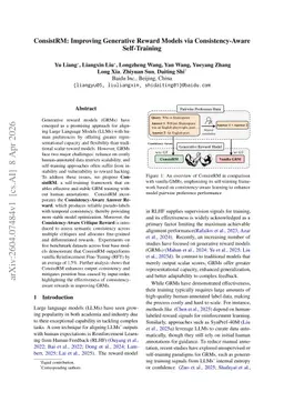 ConsistRM: Improving Generative Reward Models via Consistency-Aware Self-Training