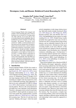 Decompose, Look, and Reason: Reinforced Latent Reasoning for VLMs