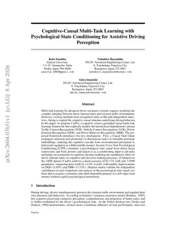 Cognitive-Causal Multi-Task Learning with Psychological State Conditioning for Assistive Driving Perception