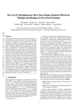 The Art of (Mis)alignment: How Fine-Tuning Methods Effectively Misalign and Realign LLMs in Post-Training