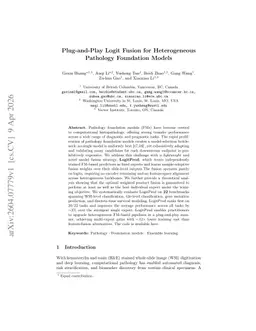 Plug-and-Play Logit Fusion for Heterogeneous Pathology Foundation Models
