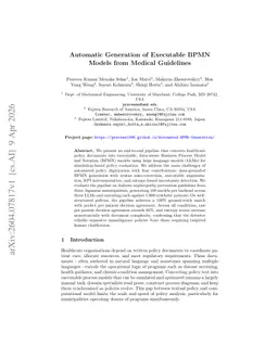 Automatic Generation of Executable BPMN Models from Medical Guidelines