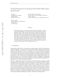 Visual Perceptual to Conceptual First-Order Rule Learning Networks