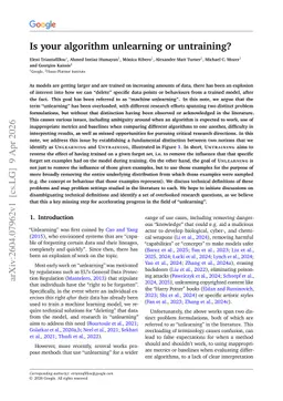 Is your algorithm unlearning or untraining?