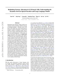 Rethinking Entropy Allocation in LLM-based ASR: Understanding the Dynamics between Speech Encoders and LLMs