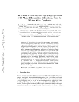 ABMAMBA: Multimodal Large Language Model with Aligned Hierarchical Bidirectional Scan for Efficient Video Captioning