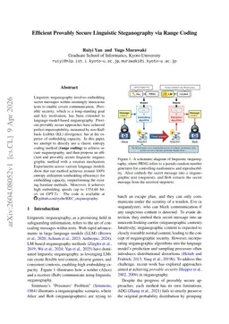 Efficient Provably Secure Linguistic Steganography via Range Coding