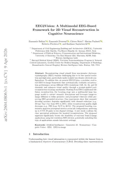 EEG2Vision: A Multimodal EEG-Based Framework for 2D Visual Reconstruction in Cognitive Neuroscience