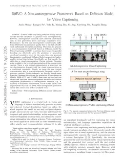DiffVC: A Non-autoregressive Framework Based on Diffusion Model for Video Captioning