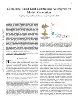 Coordinate-Based Dual-Constrained Autoregressive Motion Generation