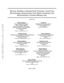 Neural-Symbolic Knowledge Tracing: Injecting Educational Knowledge into Deep Learning for Responsible Learner Modelling