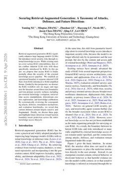 Securing Retrieval-Augmented Generation: A Taxonomy of Attacks, Defenses, and Future Directions