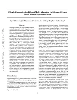 SOLAR: Communication-Efficient Model Adaptation via Subspace-Oriented Latent Adapter Reparametrization