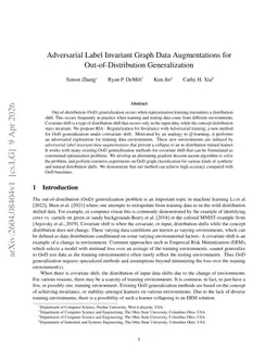 Adversarial Label Invariant Graph Data Augmentations for Out-of-Distribution Generalization