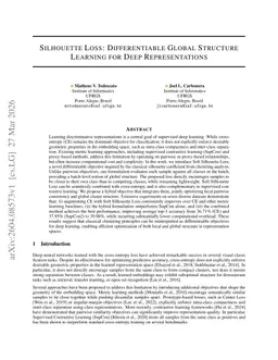 Silhouette Loss: Differentiable Global Structure Learning for Deep Representations