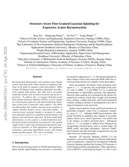 Structure-Aware Fine-Grained Gaussian Splatting for Expressive Avatar Reconstruction