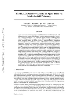 BadSkill: Backdoor Attacks on Agent Skills via Model-in-Skill Poisoning