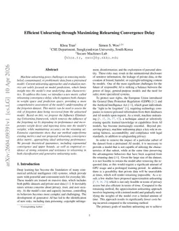 Efficient Unlearning through Maximizing Relearning Convergence Delay