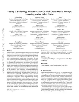 Seeing is Believing: Robust Vision-Guided Cross-Modal Prompt Learning under Label Noise