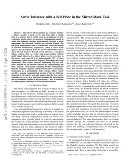 Active Inference with a Self-Prior in the Mirror-Mark Task