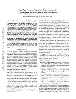 Face Density as a Proxy for Data Complexity: Quantifying the Hardness of Instance Count