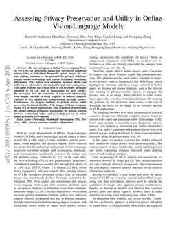 Assessing Privacy Preservation and Utility in Online Vision-Language Models