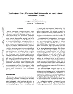 Identity-Aware U-Net: Fine-grained Cell Segmentation via Identity-Aware Representation Learning