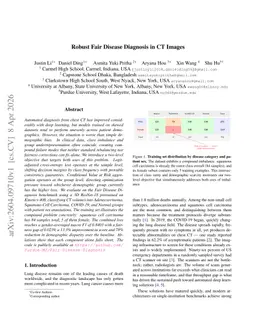 Robust Fair Disease Diagnosis in CT Images