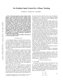 On Feedback Speed Control for a Planar Tracking