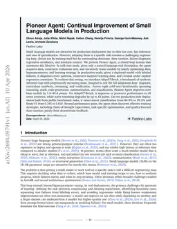 Pioneer Agent: Continual Improvement of Small Language Models in Production