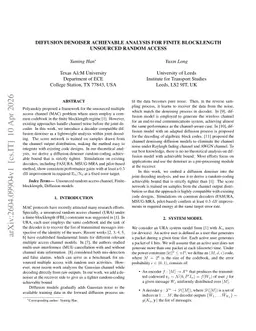 Diffusion Denoiser Achievable Analysis for Finite Blocklength Unsourced Random Access