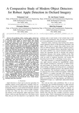 A Comparative Study of Modern Object Detectors for Robust Apple Detection in Orchard Imagery