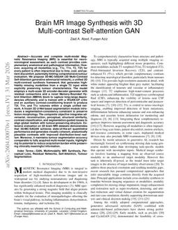 Brain MR Image Synthesis with Multi-contrast Self-attention GAN