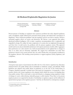 AI-Mediated Explainable Regulation for Justice