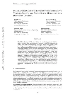 MambaVoiceCloning: Efficient and Expressive Text-to-Speech via State-Space Modeling and Diffusion Control