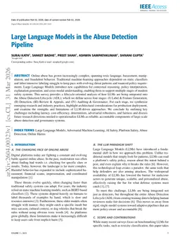 Large Language Models in the Abuse Detection Pipeline