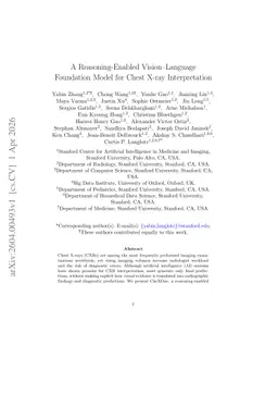 A Reasoning-Enabled Vision-Language Foundation Model for Chest X-ray Interpretation