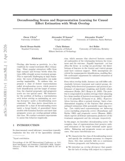 Deconfounding Scores and Representation Learning for Causal Effect Estimation with Weak Overlap