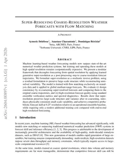 Super-Resolving Coarse-Resolution Weather Forecasts With Flow Matching