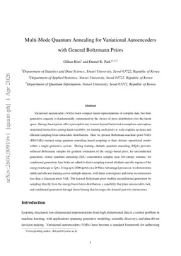 Multi-Mode Quantum Annealing for Variational Autoencoders with General Boltzmann Priors