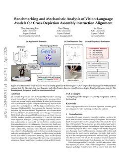 Benchmarking and Mechanistic Analysis of Vision-Language Models for Cross-Depiction Assembly Instruction Alignment