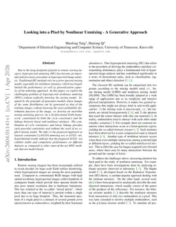 Looking into a Pixel by Nonlinear Unmixing -- A Generative Approach