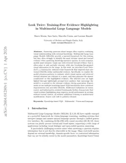 Look Twice: Training-Free Evidence Highlighting in Multimodal Large Language Models